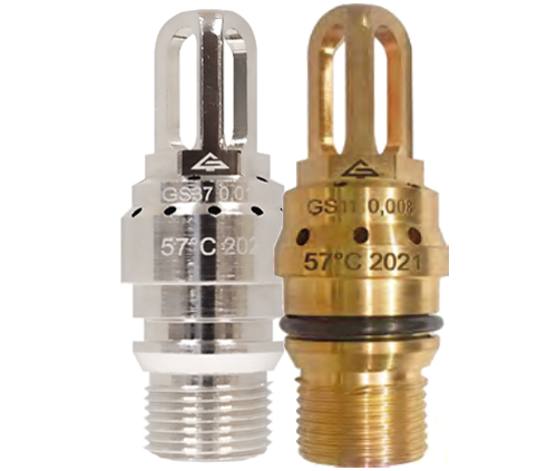 Water-mist high-pressure sprinklers for automatic installations